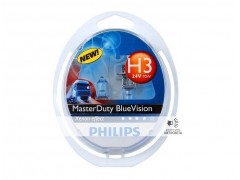 Галогеновая лампа Philips H3 MasterDuty BlueVision 4000К набор